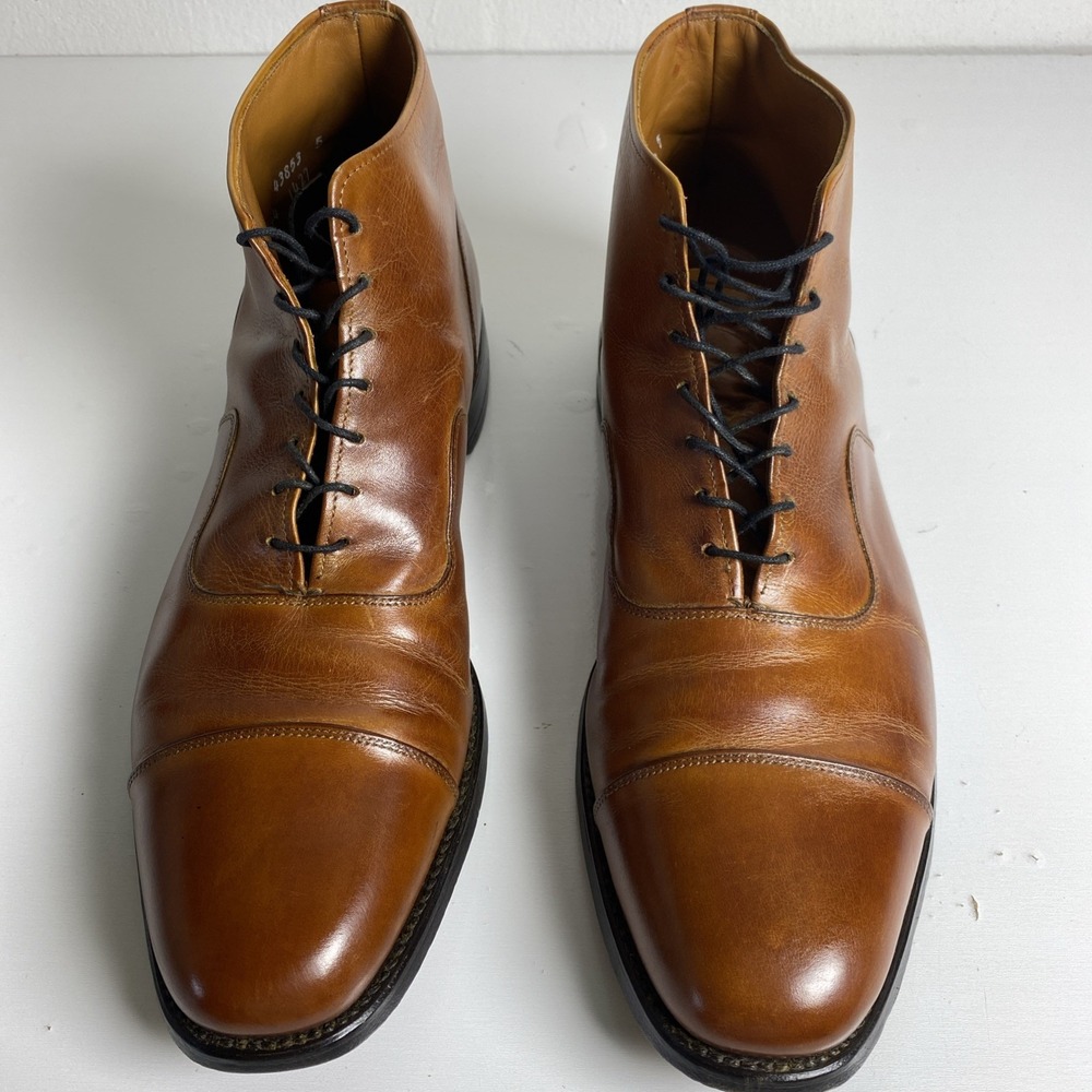 Allen Edmonds Branley Chukka Boots Men's 12B Narrow Cognac Leather Made USA